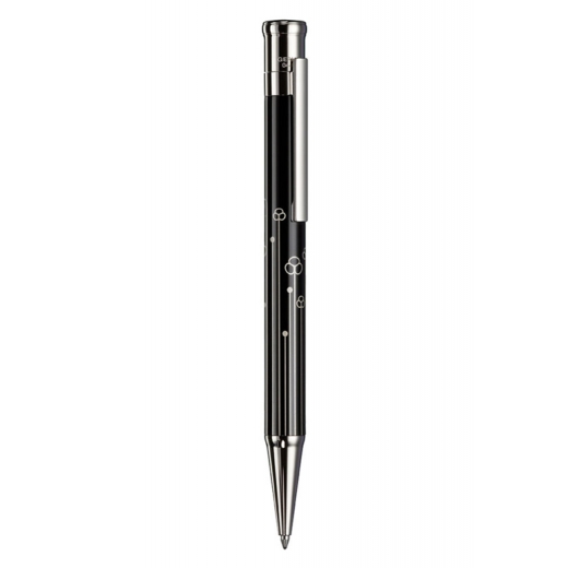 Kuličkové pero Otto Hutt Design 04 černé květinový vzor