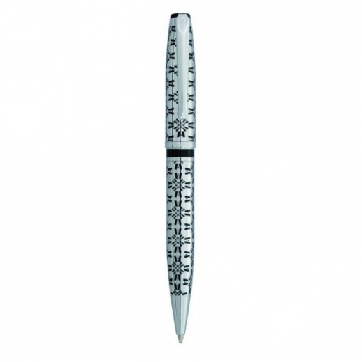Kuličkové pero Vuarnet K2 logo - stříbrná/černá